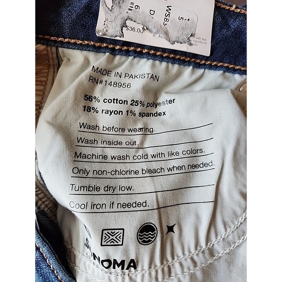 Sonoma Curvy Skinny Jeans Womens 6 Blue Medium Wash High Rise Stretch NEW - Picture 4 of 7